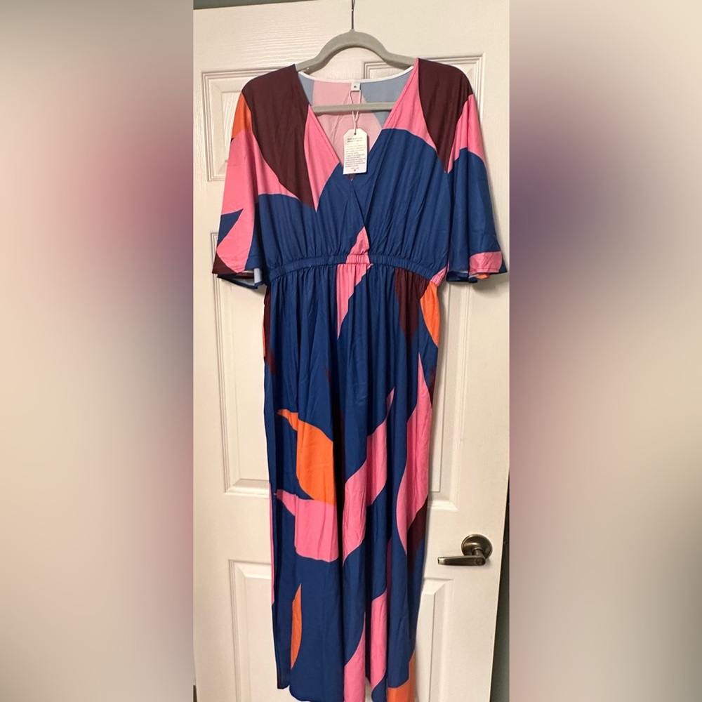 Fyges Maxi Dress Bold and Colorful